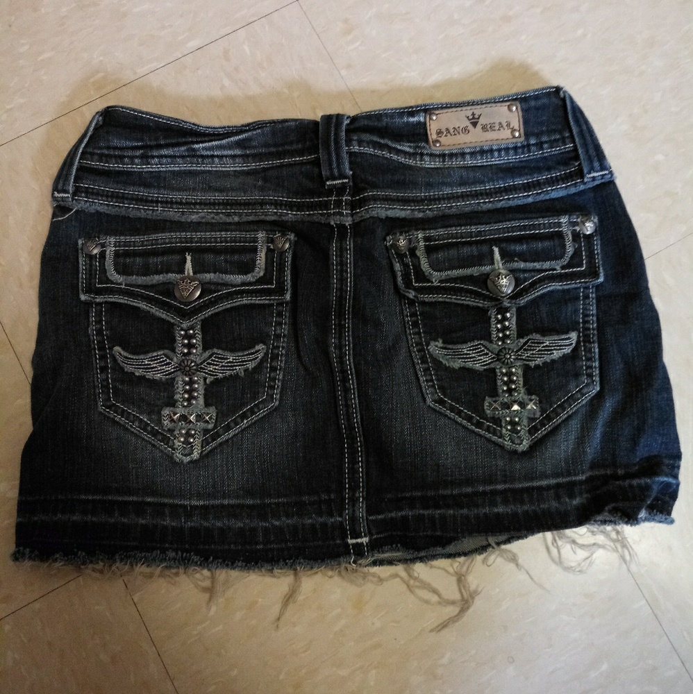 Sang Real Jean Skirt